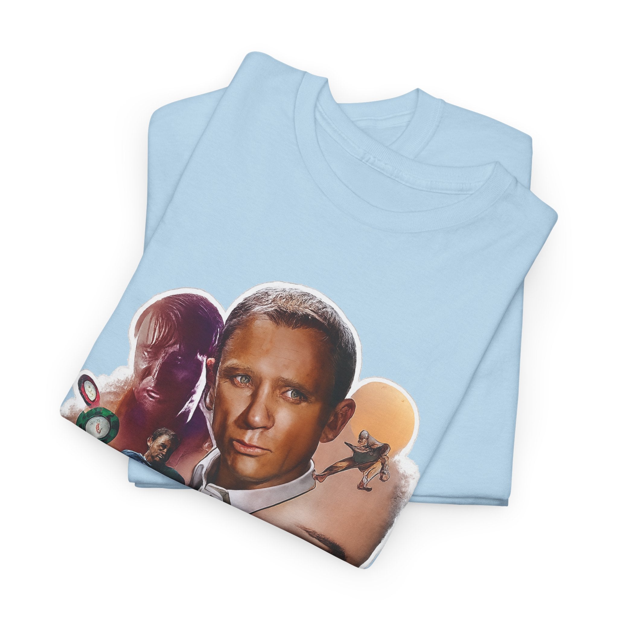 Jame Bond Movie Collage T‑Shirt — Vintage Film Noir Portrait Tee