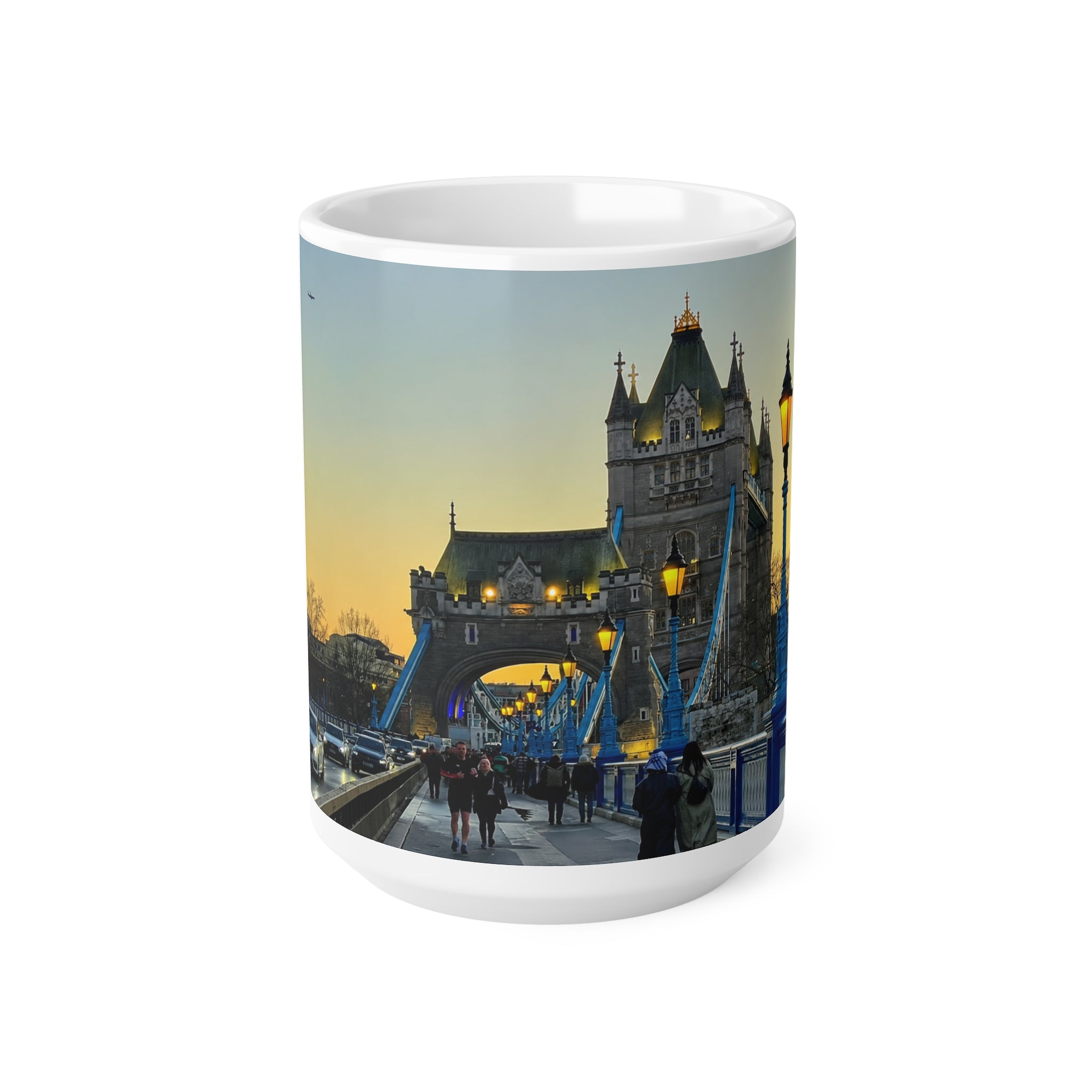 London Tower Bridge Photo Mug – Sunrise Cityscape Ceramic Coffee Cup (11oz, 15oz)
