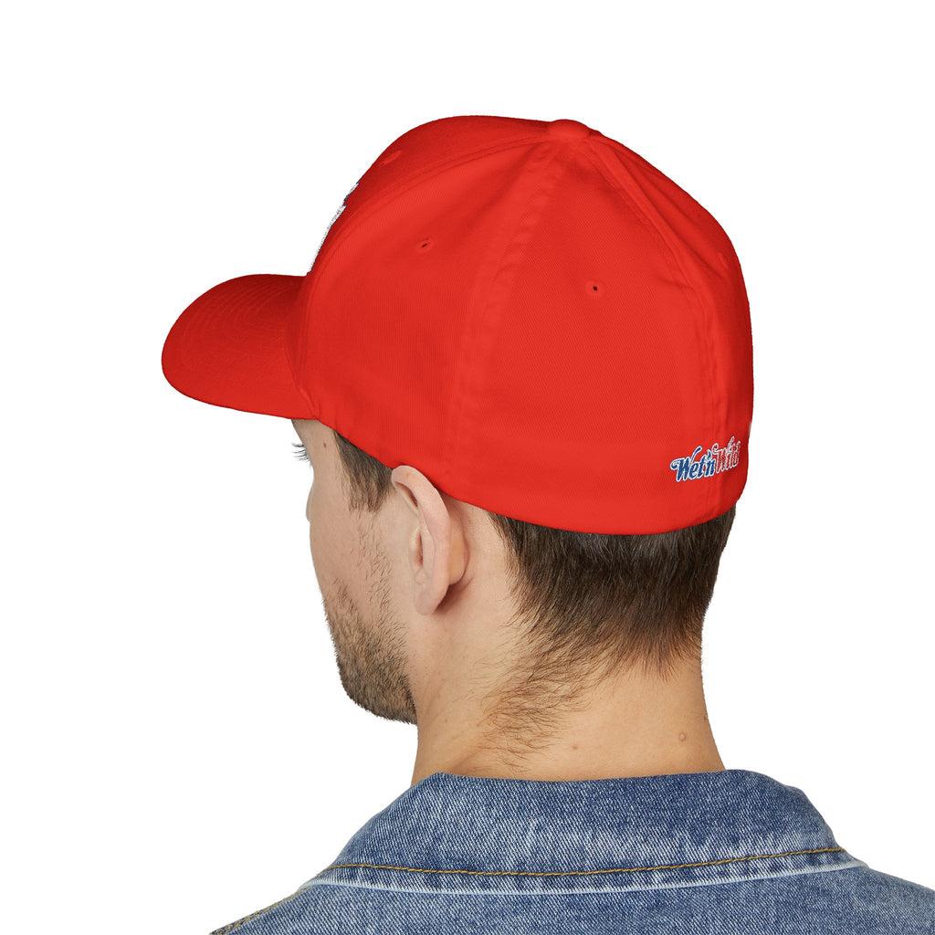 Wet 'n Wild Retro Embroidered Cap — Patriotic Red & Blue Retro Baseball Hat