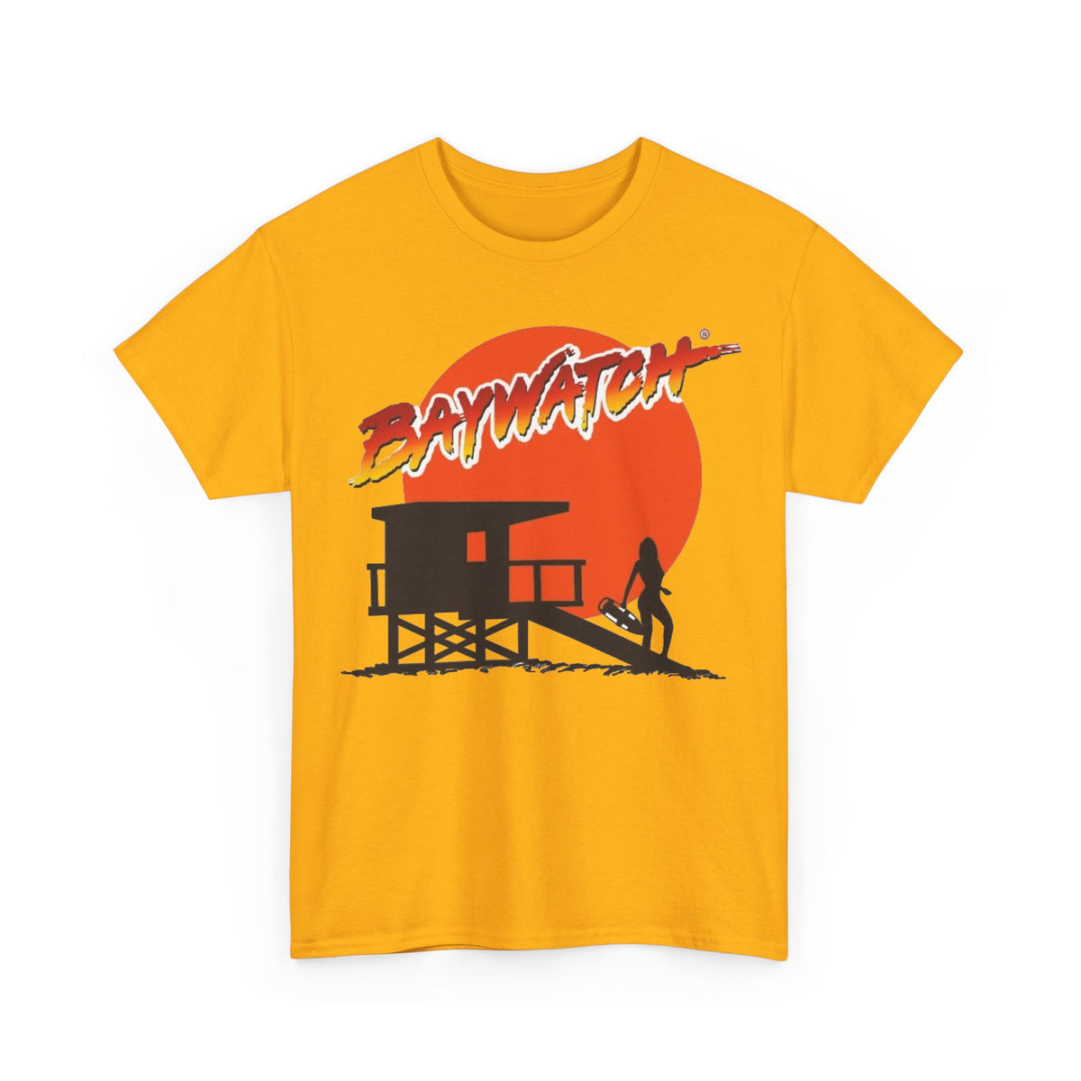 Baywatch Lifeguard Sunset Cotton T-Shirt