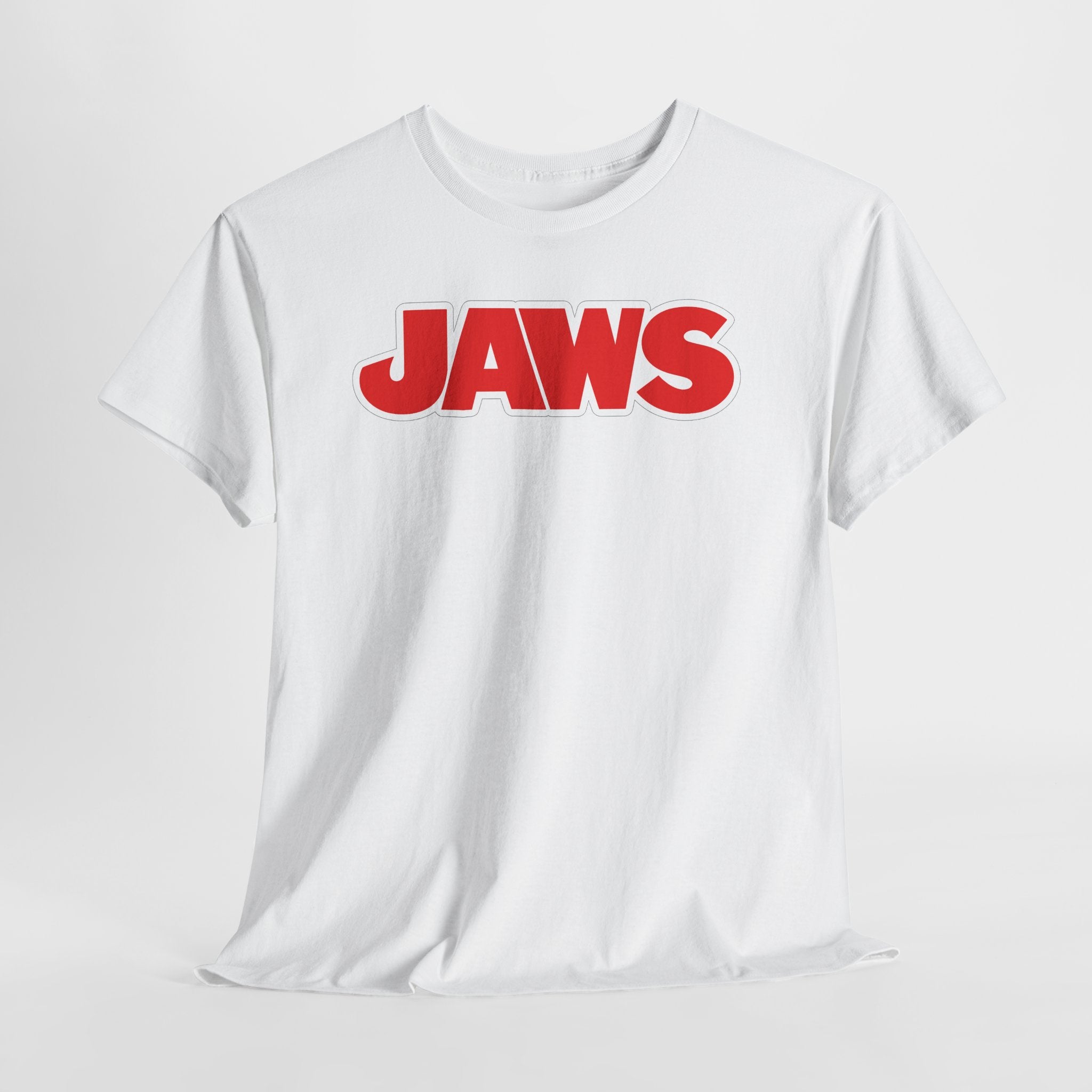 Jaws Logo Tee — Retro Red Movie Graphic T‑Shirt