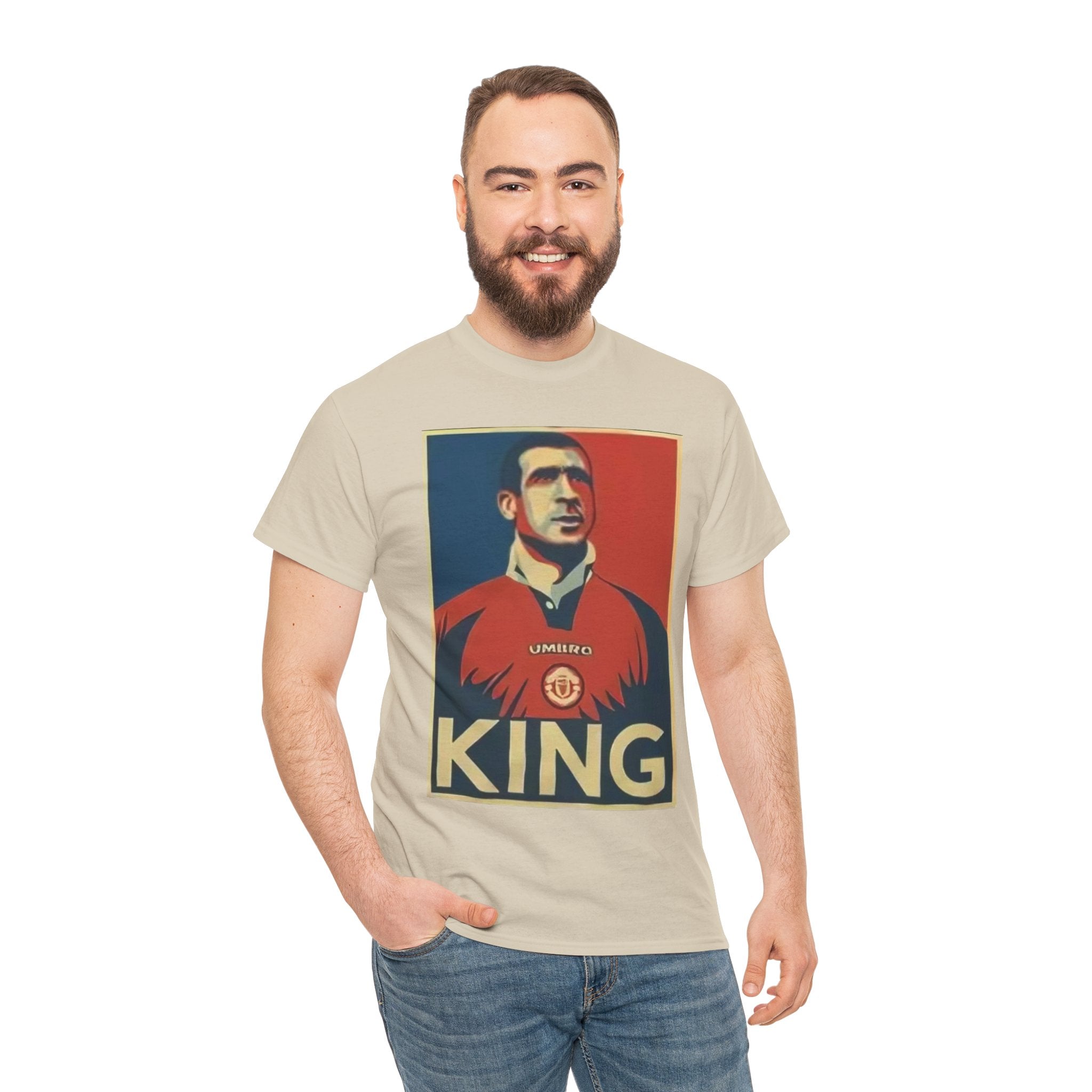Eric Cantona King Manchester United Graphic Tee — Retro Sports Poster Football Shirt