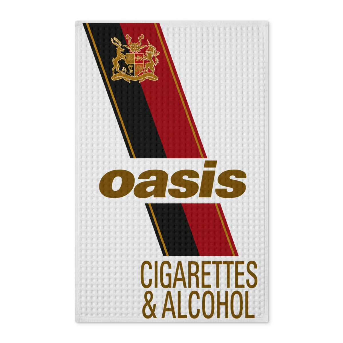 Oasis Cigarettes & Alcohol Retro Waffle Tea Towel
