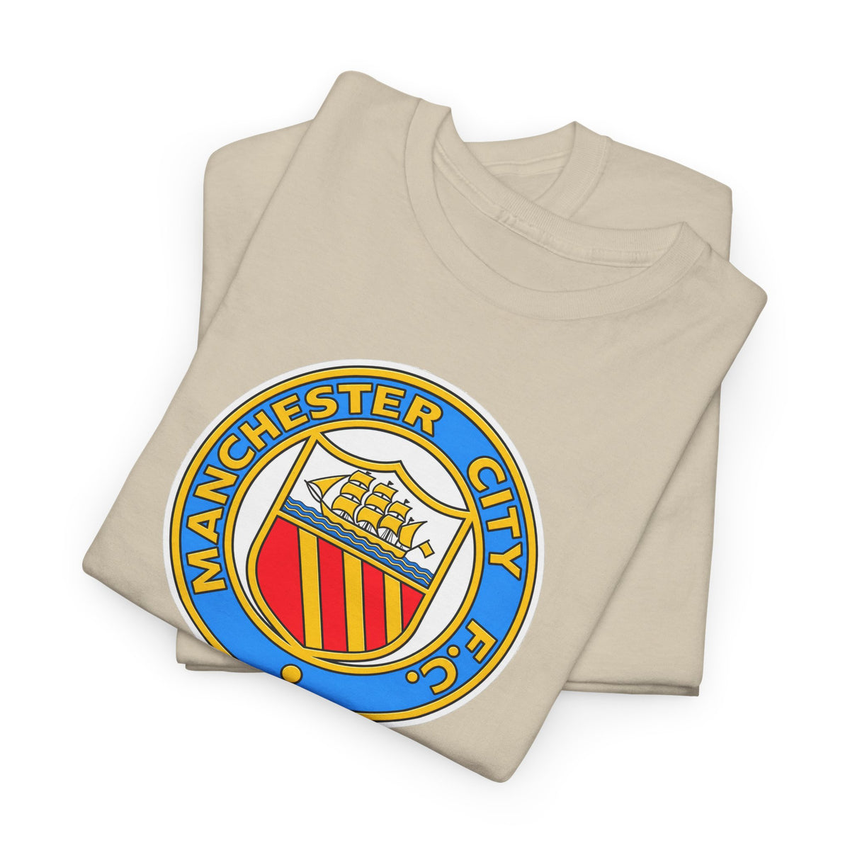 Manchester City Retro Crest Cotton T-Shirt