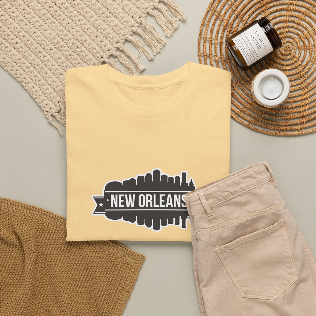 New Orleans Skyline T-Shirt – Retro Badge Cityscape Tee