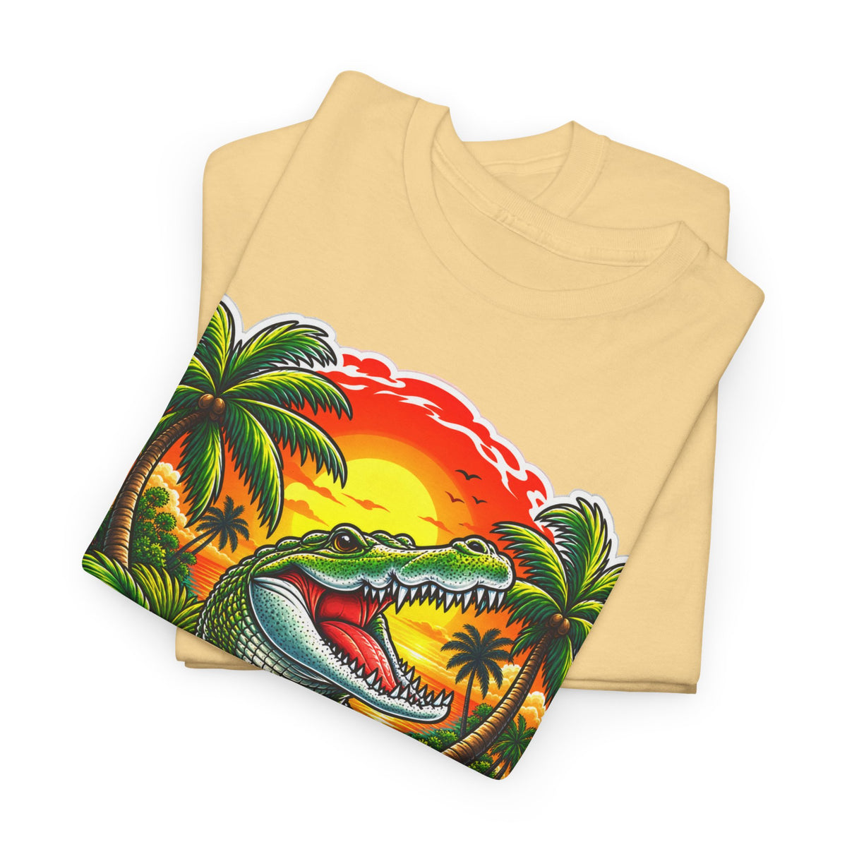 Florida Gator Sunset T-Shirt — Tropical Palm Beach Vacation Tee