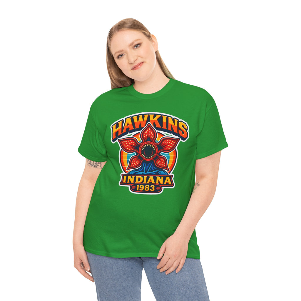 Hawkins Indiana 1983 Demogorgon Floral Cotton T-Shirt