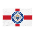 Stockport County FC Double-Sided Flag – St George Cross Football Banner (1883 Crest)