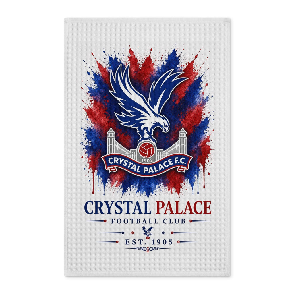 Crystal Palace Football Club Waffle Tea Towel — Double-Sided Red & Blue Crest