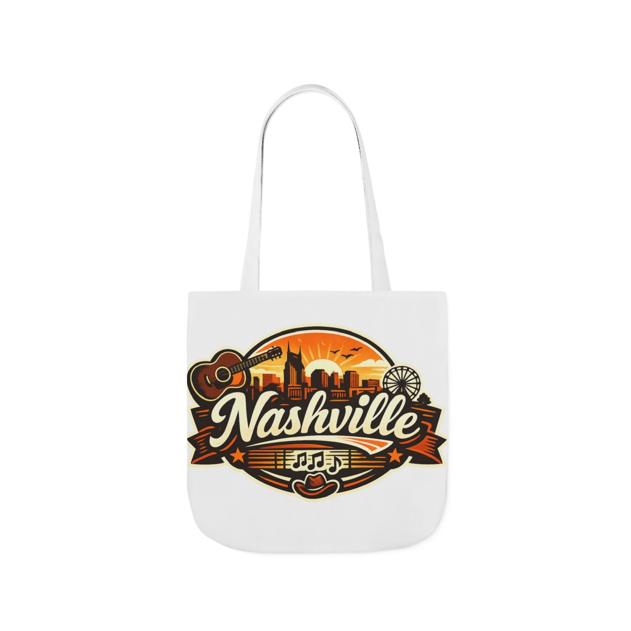 Nashville Sunset Tote Bag — Country Music Skyline Canvas Tote