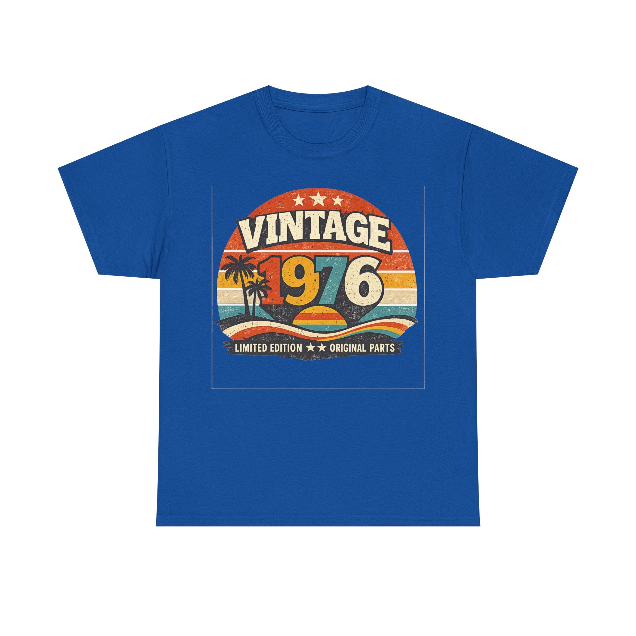 Vintage 1976 T-Shirt — Retro Beach Graphic "Vintage 1976" Birthday Tee