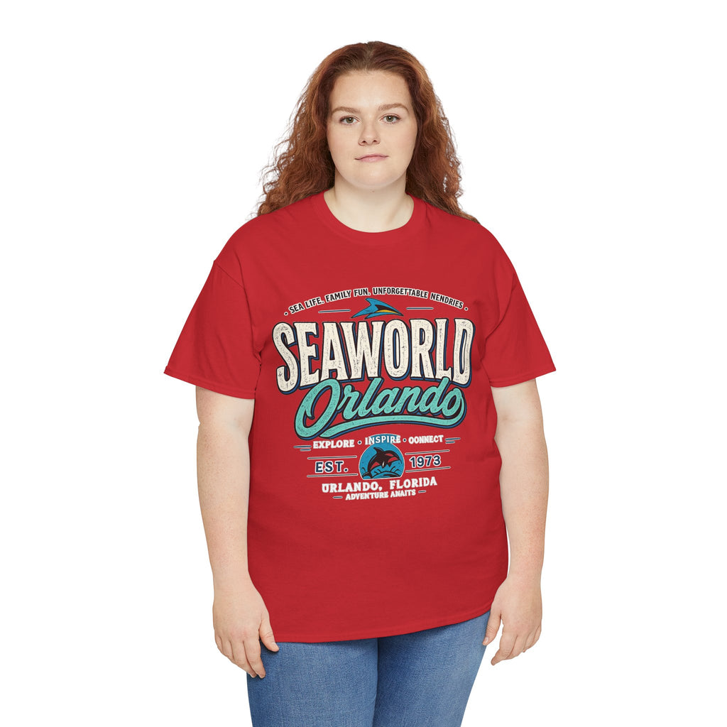 SeaWorld Orlando Graphic Tee — Retro Explore Inspire Connect Vacation Shirt