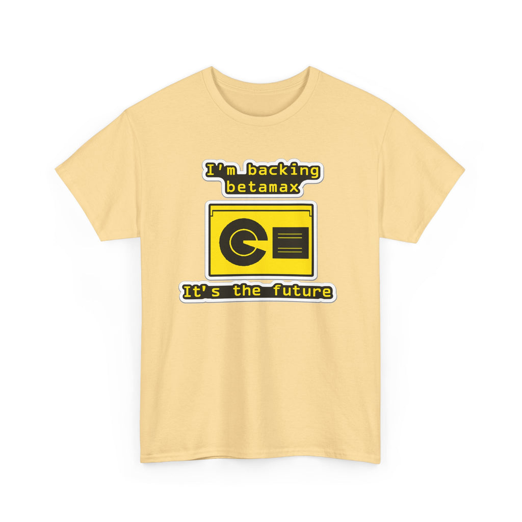 Betamax Retro Tee — "I’m backing betamax, it’s the future" Vintage Cassette T-Shirt