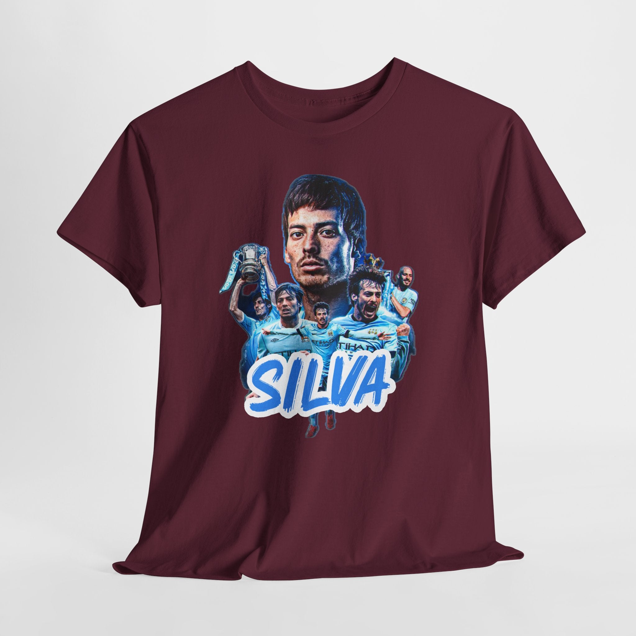 David Silva Manchester City Soccer Tee — Classic Player Portrait Football Shirt