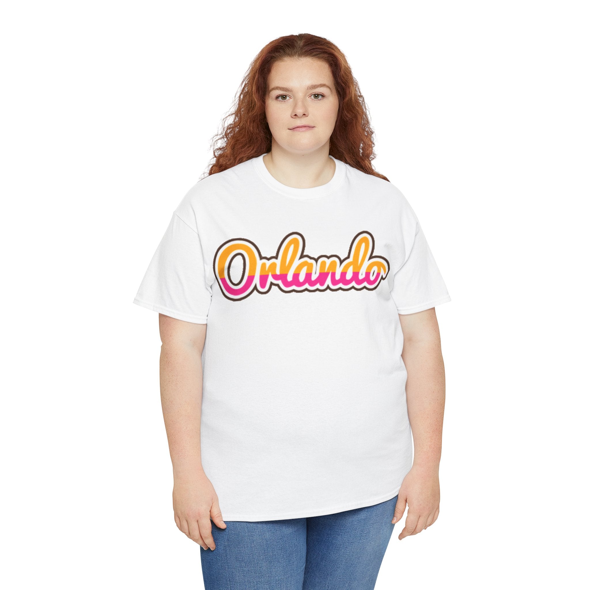 Orlando Retro Script Tee — Vintage Sunset City Souvenir Shirt