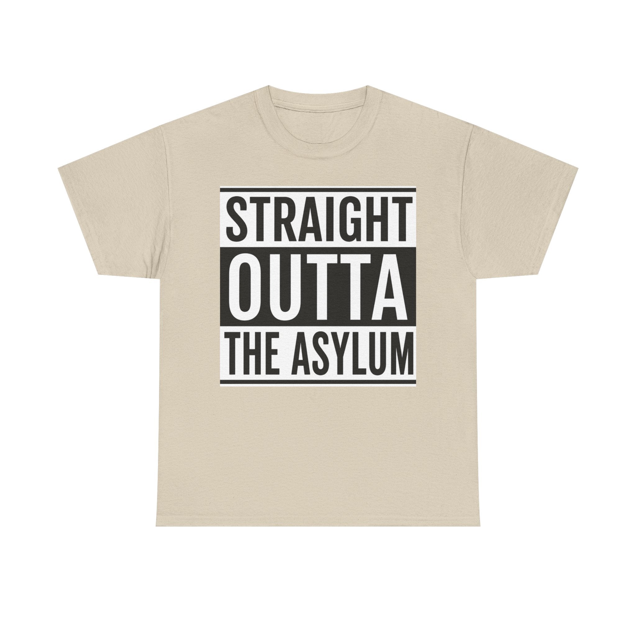 Straight Outta the Asylum T-Shirt – Graphic Statement Tee