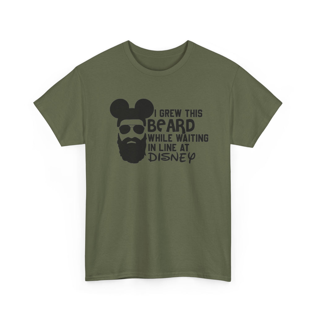 Beard While Waiting Tee – "I Grew This Beard While Waiting In Line At Disney" Funny Disney Dad T-Shirt