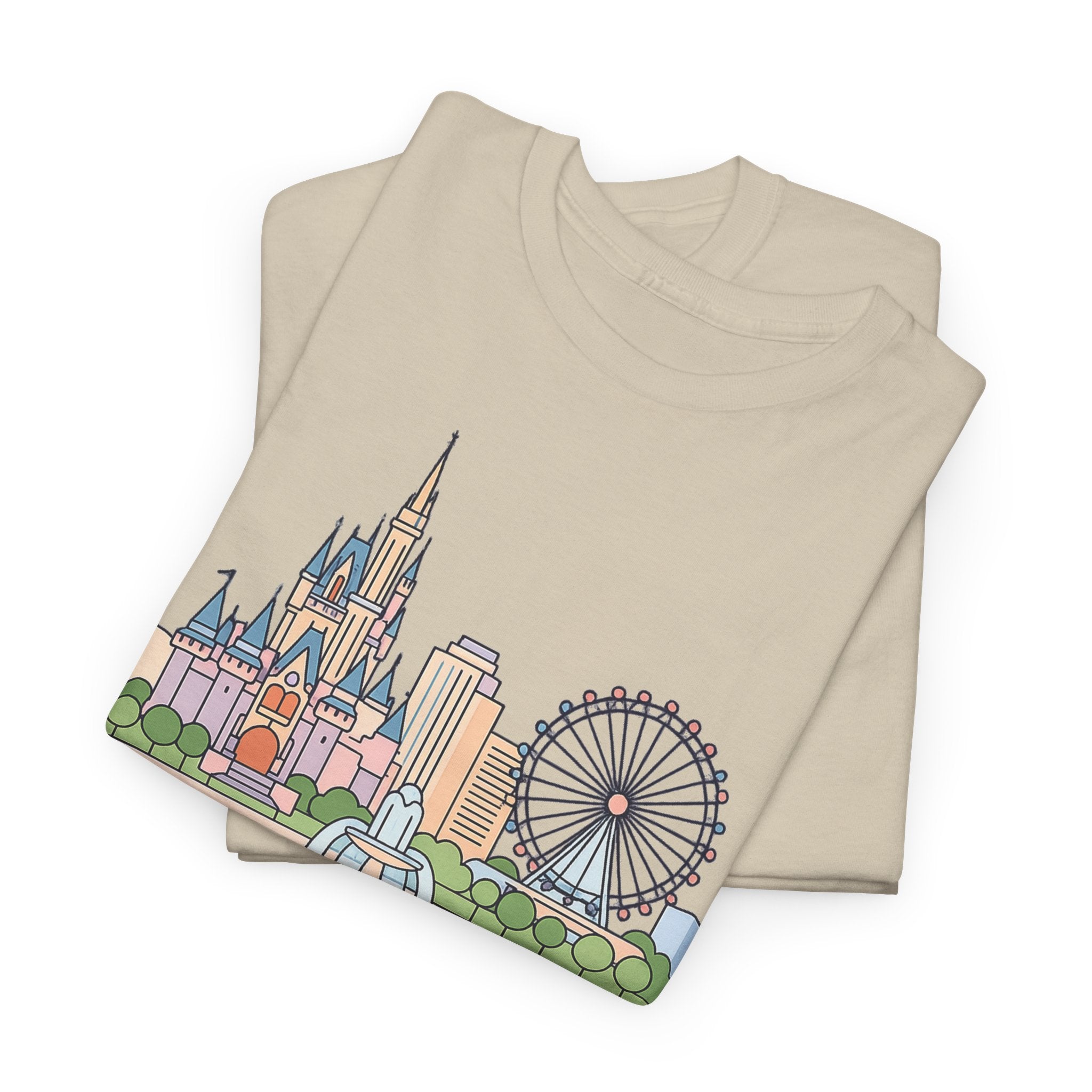 Orlando Skyline T-Shirt — Cute Cityscape Graphic Tee with 'Orlando' Text