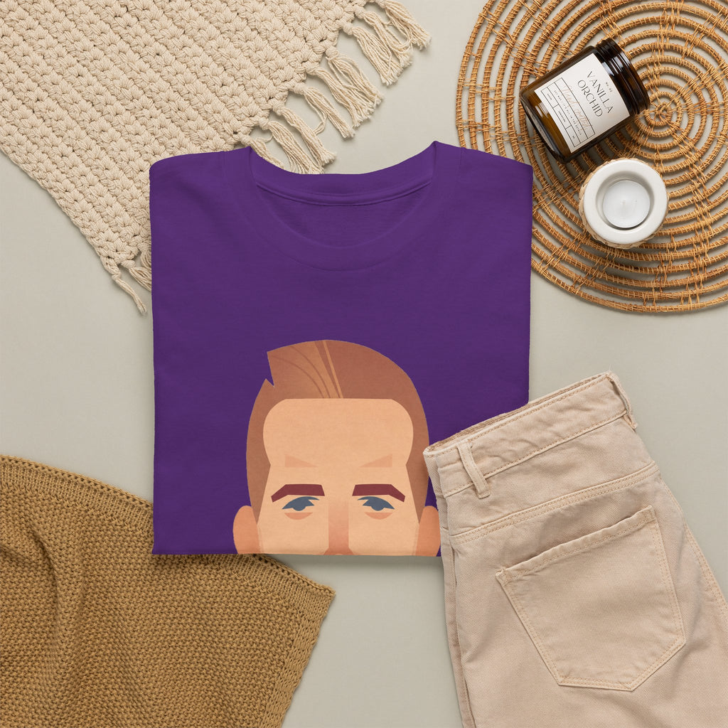 Harry Kane England Caricature Portrait Tee — Minimal Male Face Graphic Cotton T-Shirt