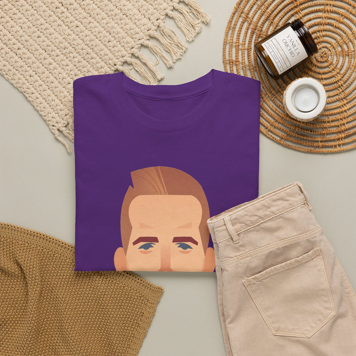 Harry Kane England Caricature Portrait Tee — Minimal Male Face Graphic Cotton T-Shirt