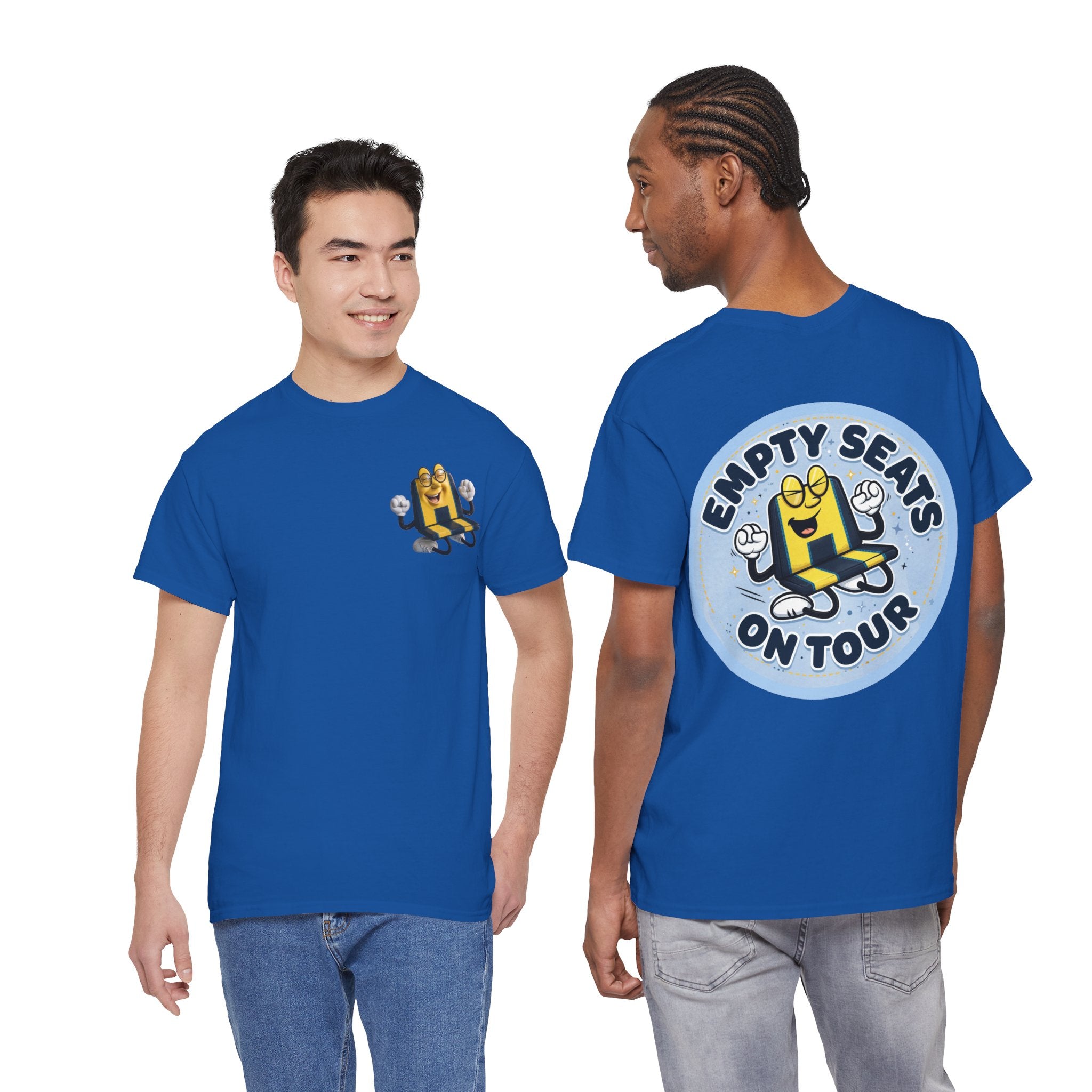 Manchester City T‑Shirt — "Empty Seats On Tour" Cartoon Seat Graphic Tee