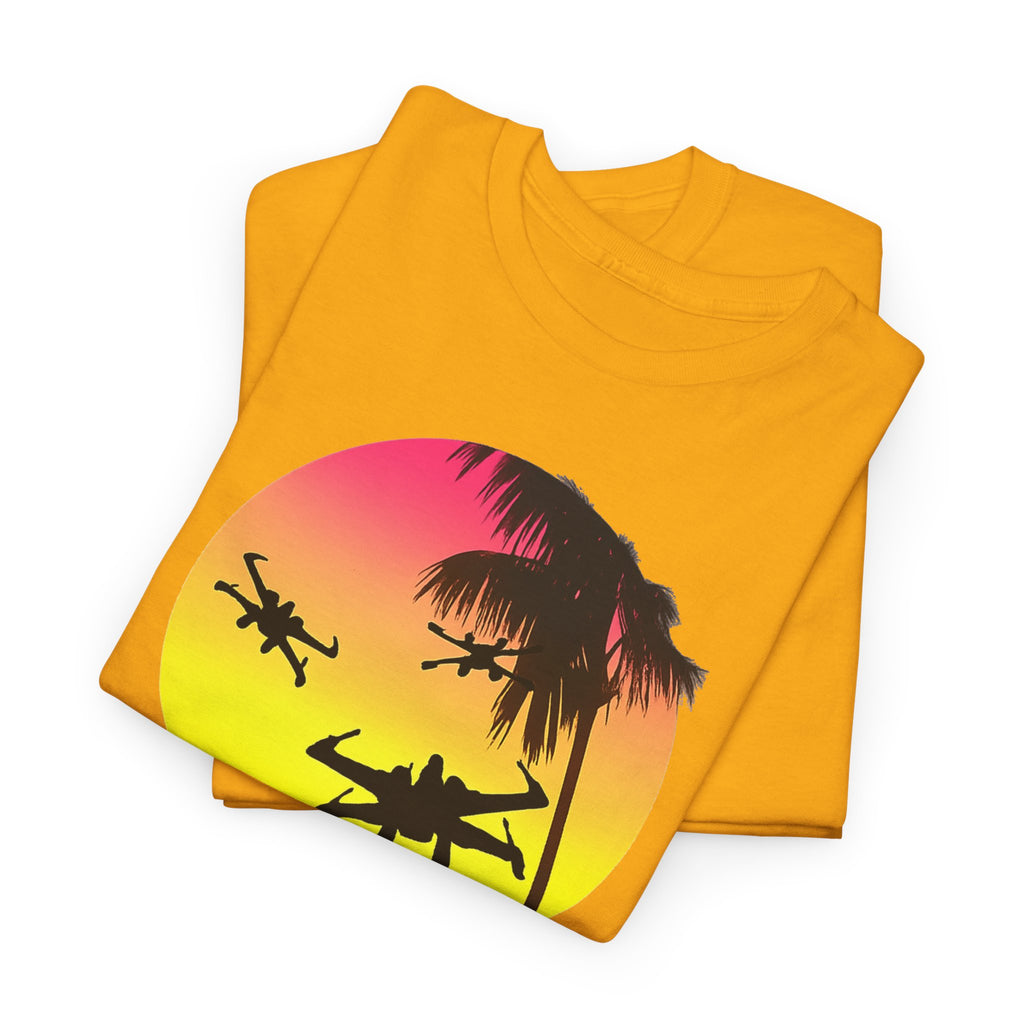 Star Wars X-Ring Sunset Beach Plane T-Shirt