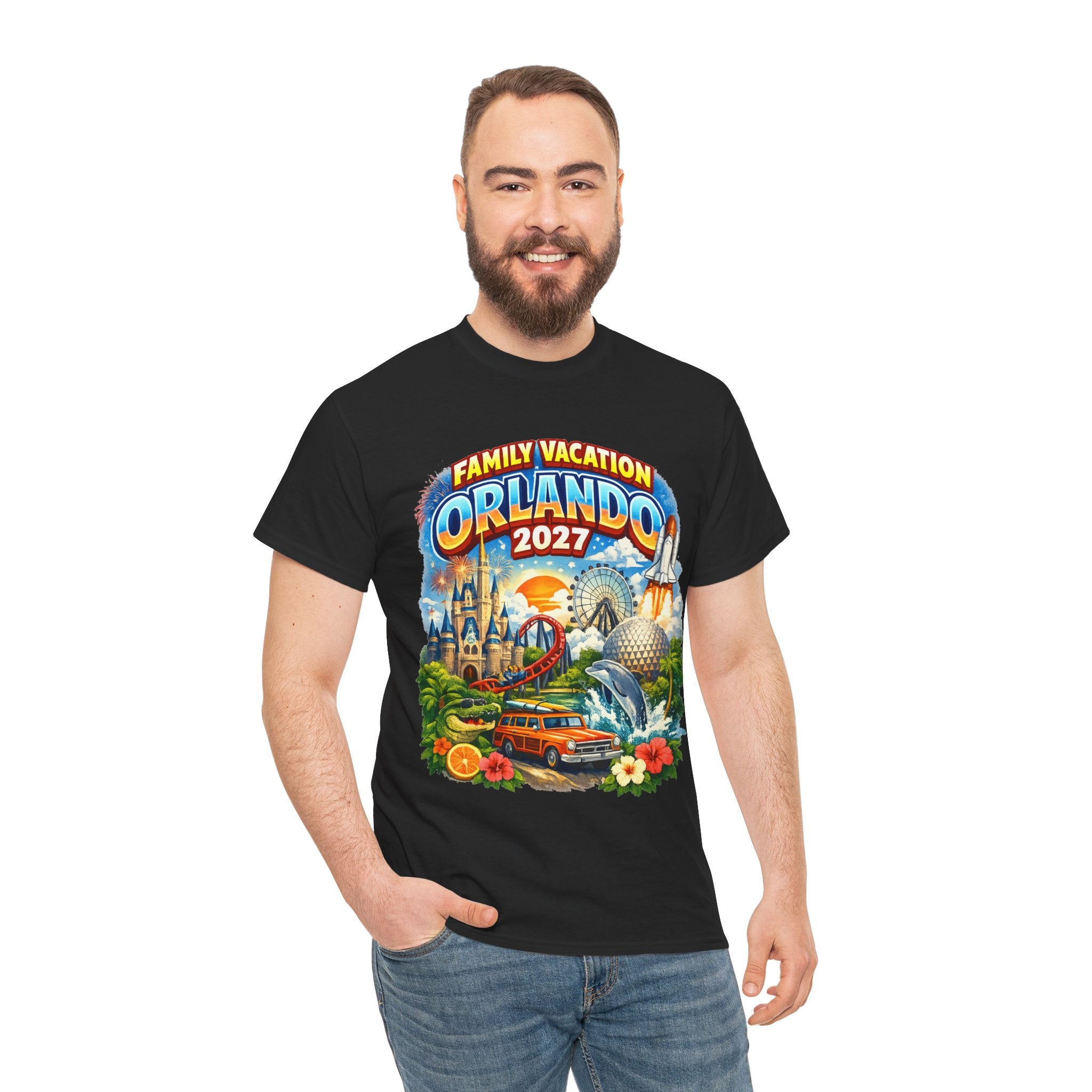 Orlando 2027 Family Vacation T-Shirt — Retro Theme Park Souvenir Tee