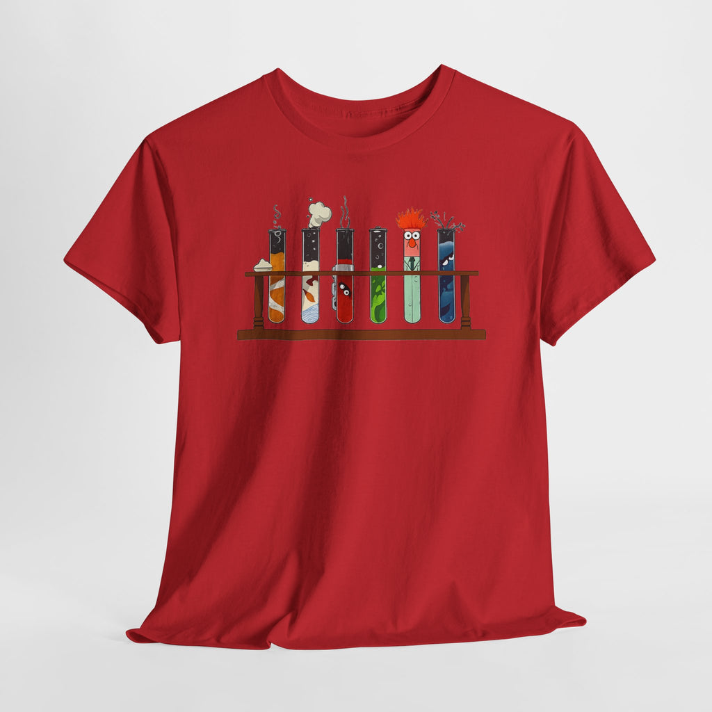Muppets Beaker Science Test Tube Cats T‑Shirt — Cute Laboratory Cat Illustrations Tee
