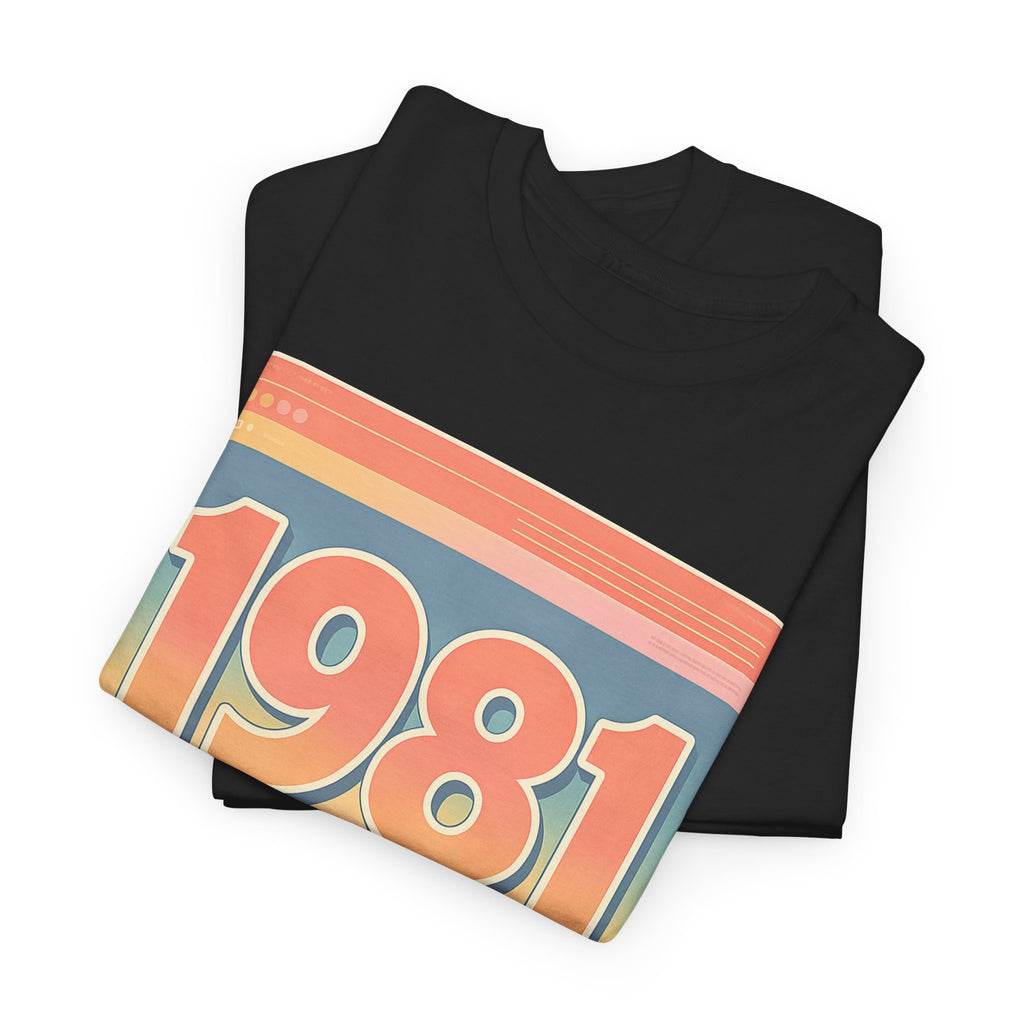 Vintage 1981 Retro Tee — 40th Birthday Gift Shirt