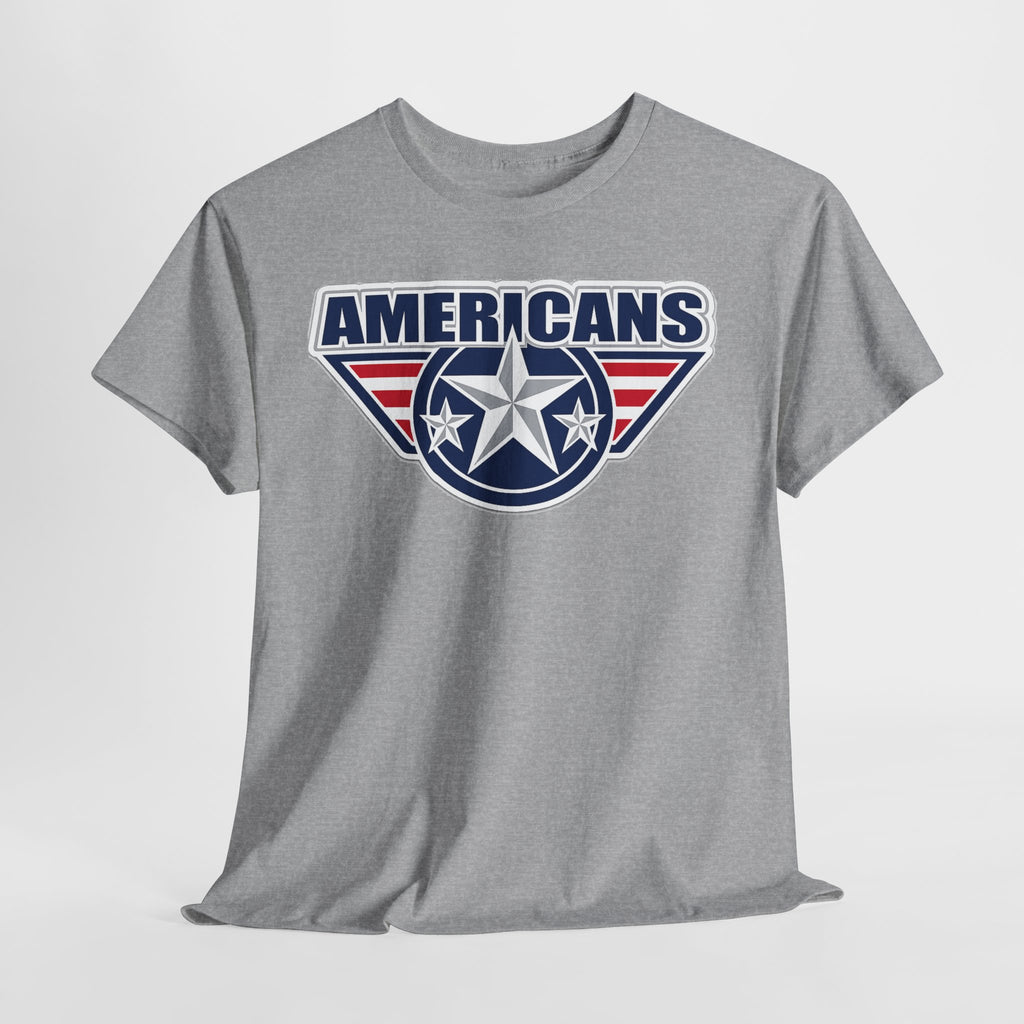 Americans Patriotic Star T‑Shirt — Red White Blue USA Graphic Tee