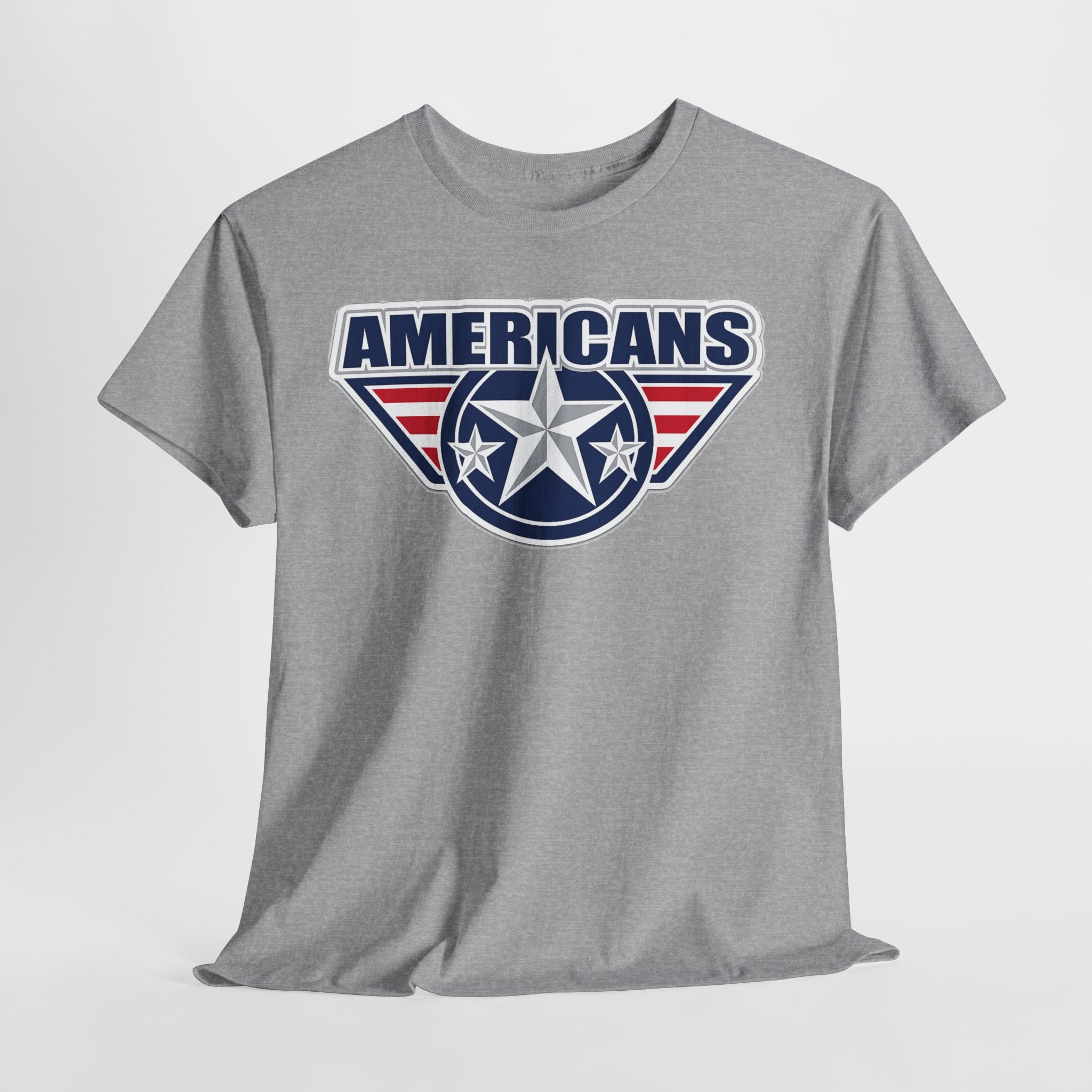 Americans Patriotic Star T‑Shirt — Red White Blue USA Graphic Tee