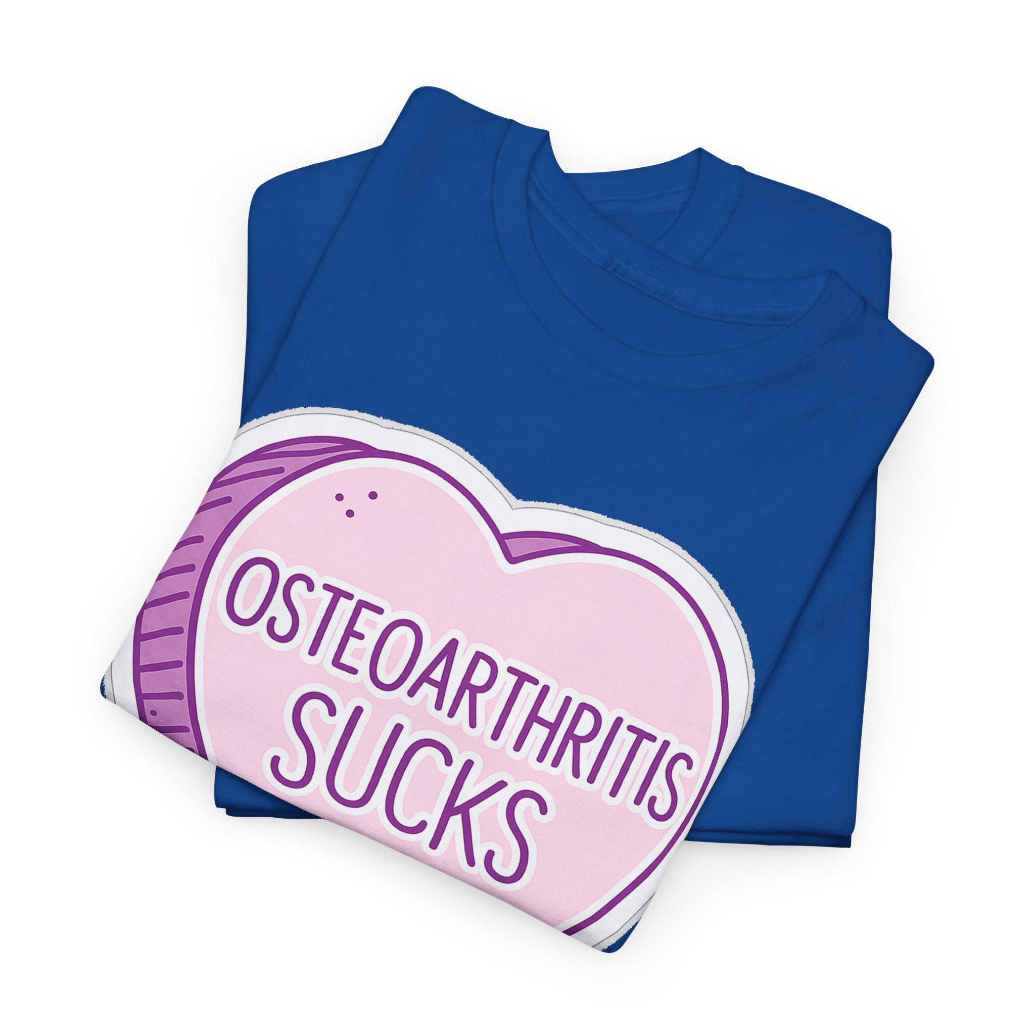 Osteoarthritis Sucks T-Shirt — Pink Heart Awareness Tee