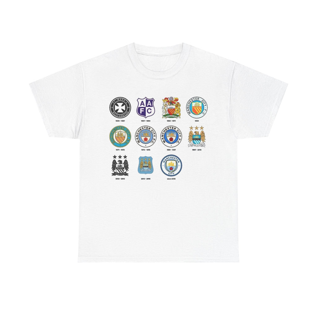 Manchester City Football Club Crest Inspired Tee — Classic Soccer Logos Graphic T‑Shirt