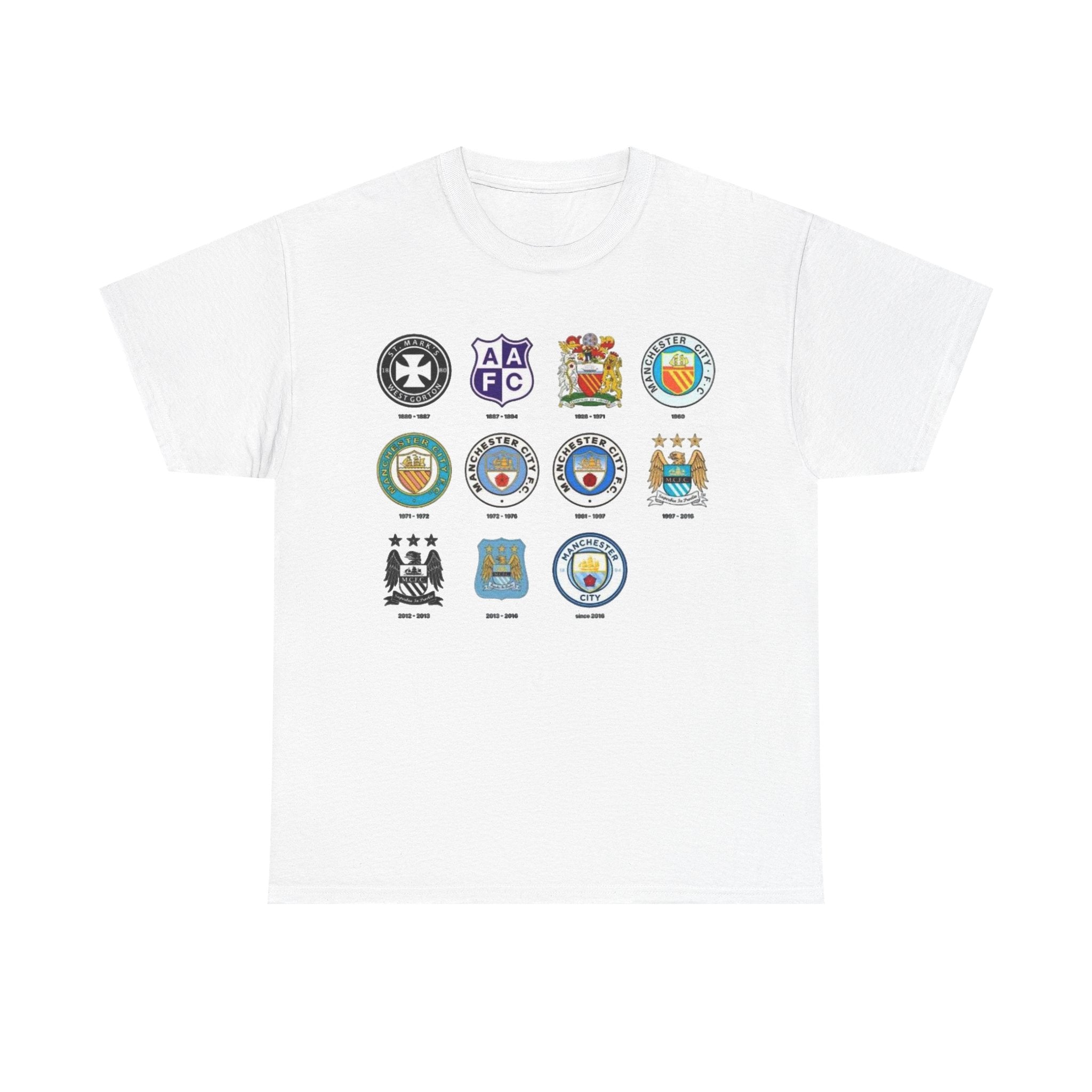 Manchester City Football Club Crest Inspired Tee — Classic Soccer Logos Graphic T‑Shirt