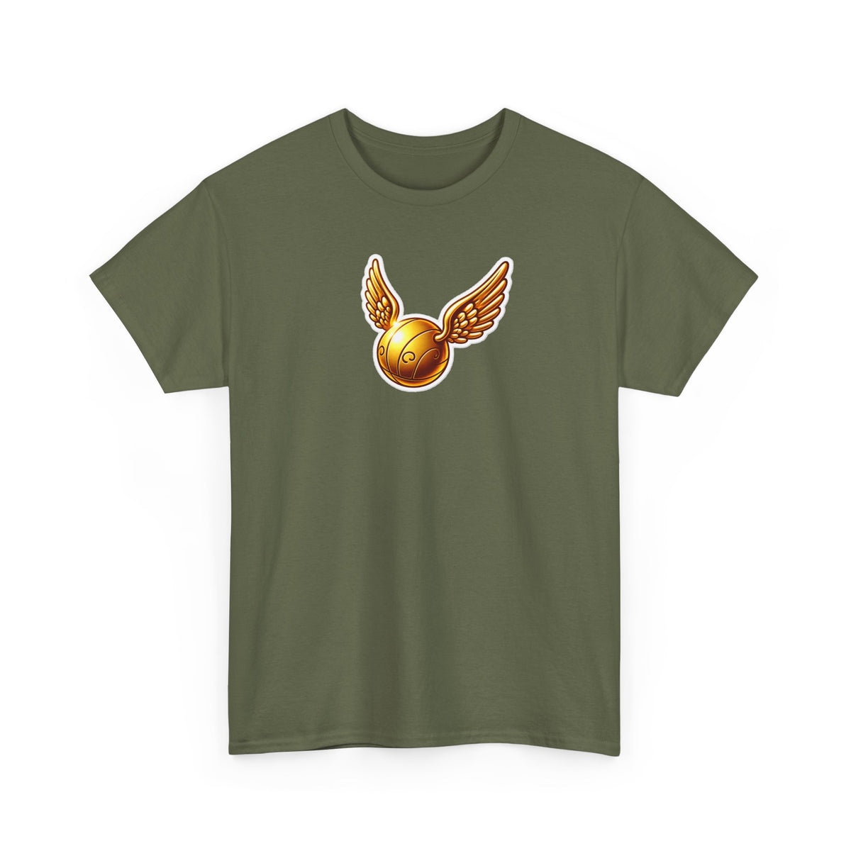 Golden Snitch Cotton T‑Shirt — Quidditch Wizarding Fan Tee