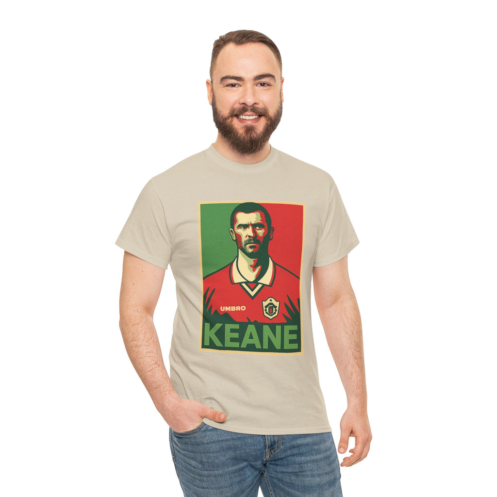 Keane Football Poster Tee — Retro Soccer Jersey Graphic T-Shirt