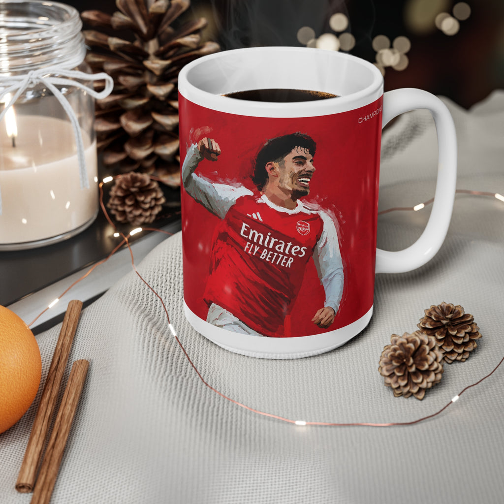 Kai Havertz Arsenal Premier League Champions Ceramic Mug (11oz, 15oz)