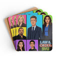 Law & Order: SVU Character Pop Art Corkwood Coaster Set — TV Fan Drink Coasters