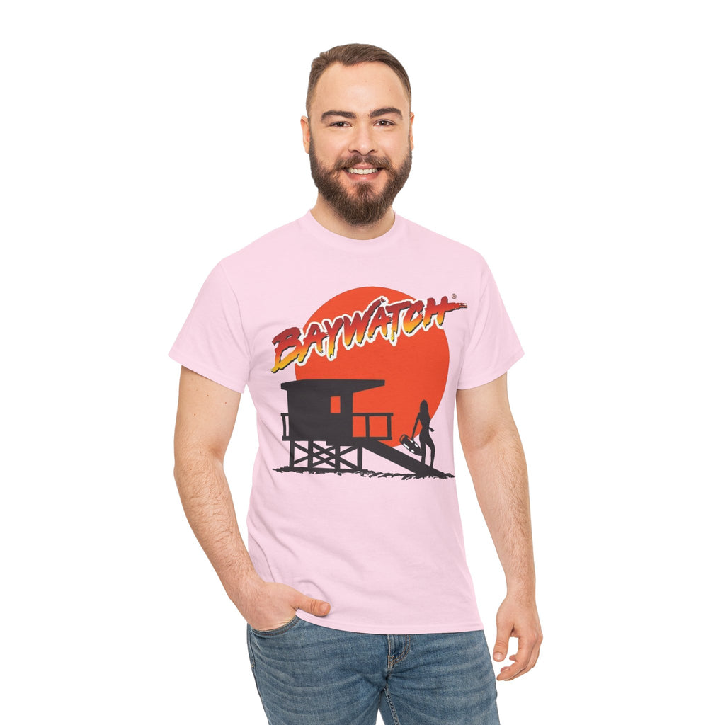 Baywatch Lifeguard Sunset Cotton T-Shirt