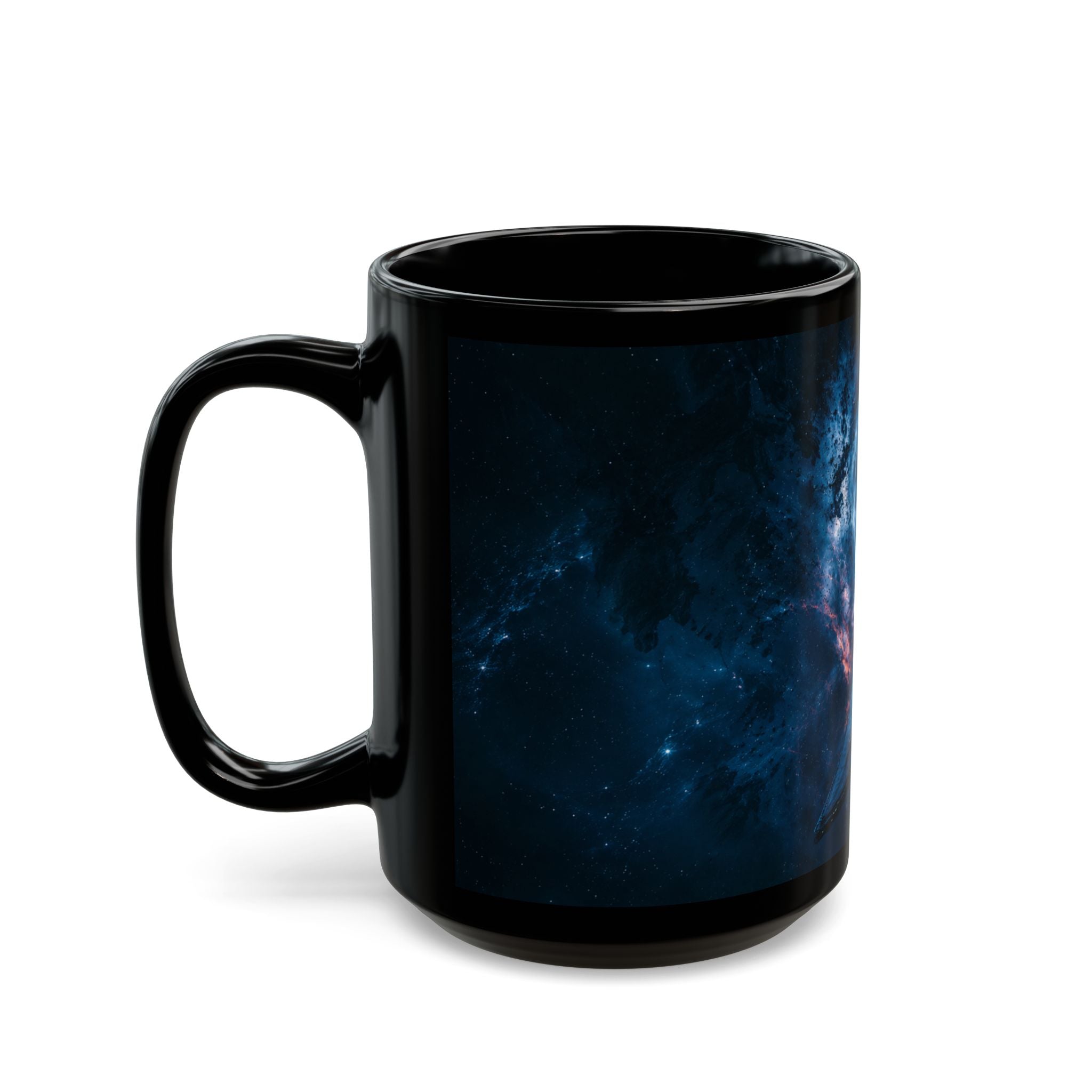 Empire Star Destroyer Space Vortex Black Mug — Cosmic Black Hole Coffee Cup (11oz/15oz)
