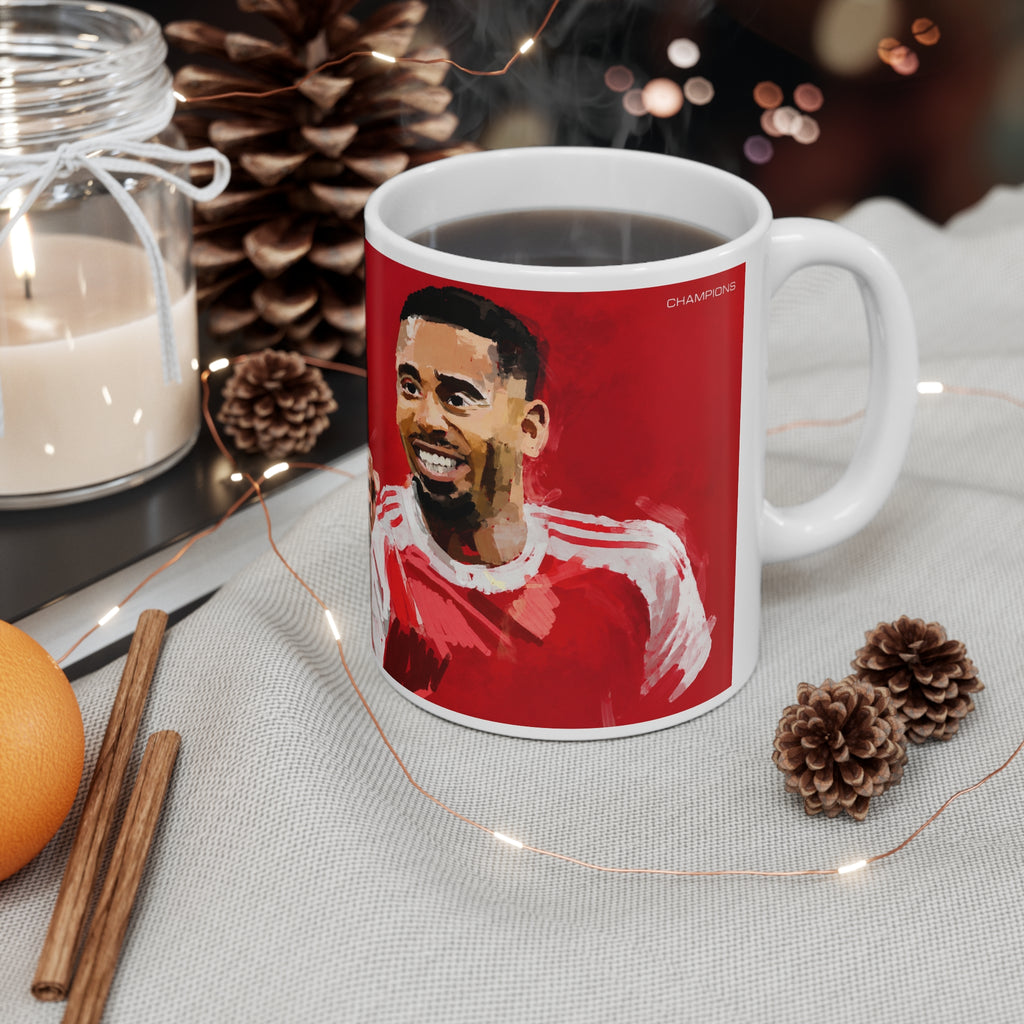 Gabriel Jesus Arsenal Soccer Player #9 Red Ceramic Coffee Mug — Gabriel Jesus Tribute, 11oz & 15oz