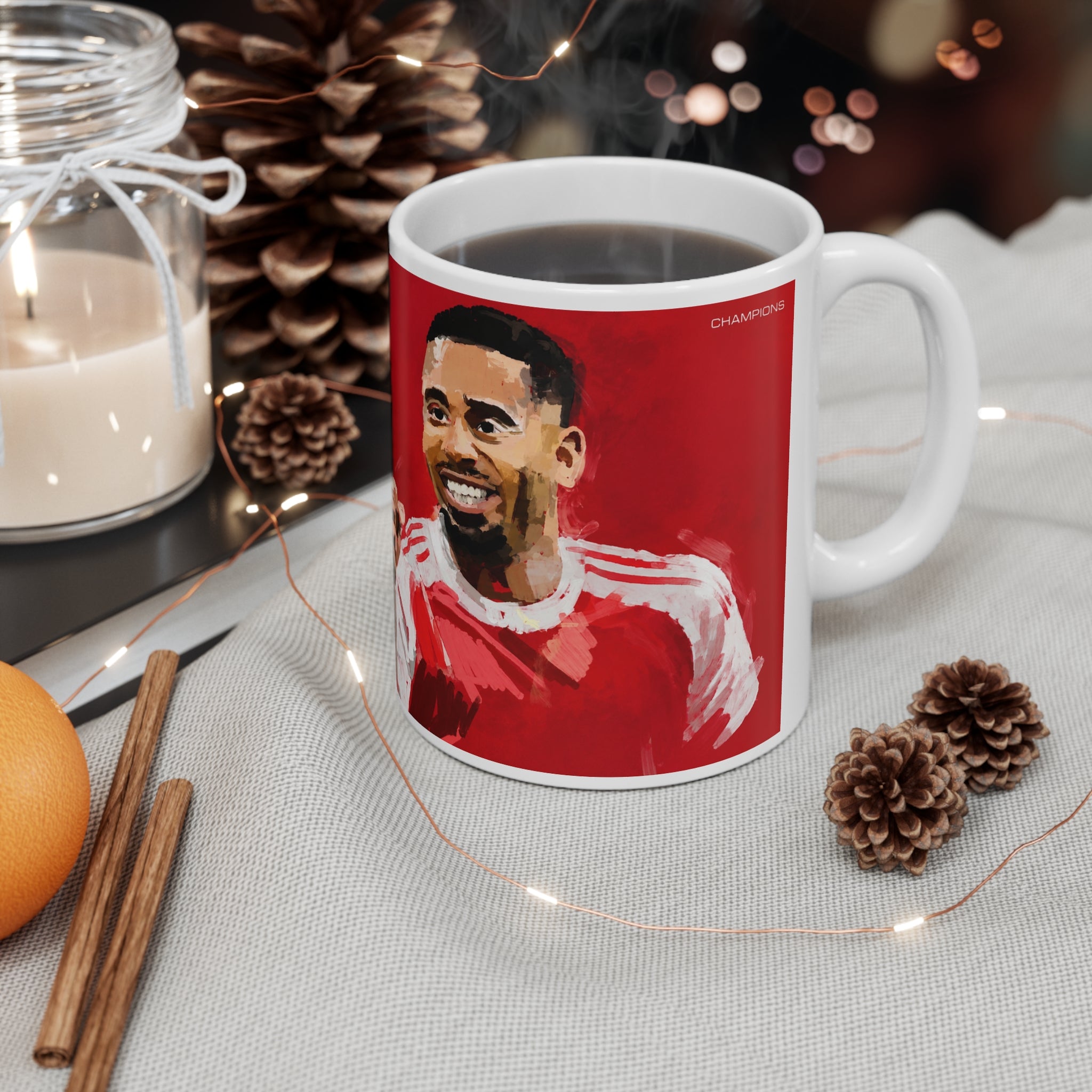 Gabriel Jesus Arsenal Soccer Player #9 Red Ceramic Coffee Mug — Gabriel Jesus Tribute, 11oz & 15oz