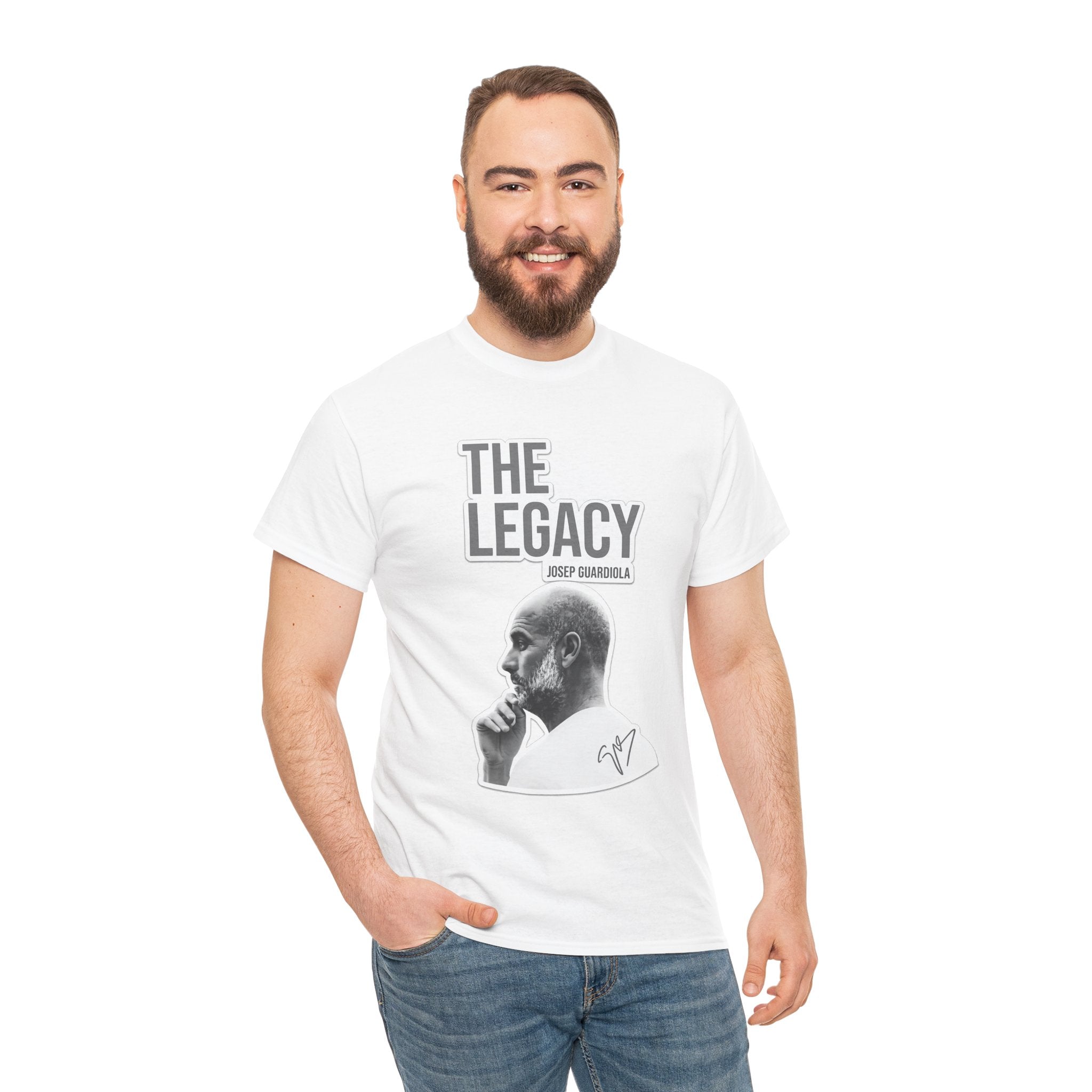 Pep Guardiola Manchester City The Legacy Tee — Inspirational Portrait Graphic T-Shirt