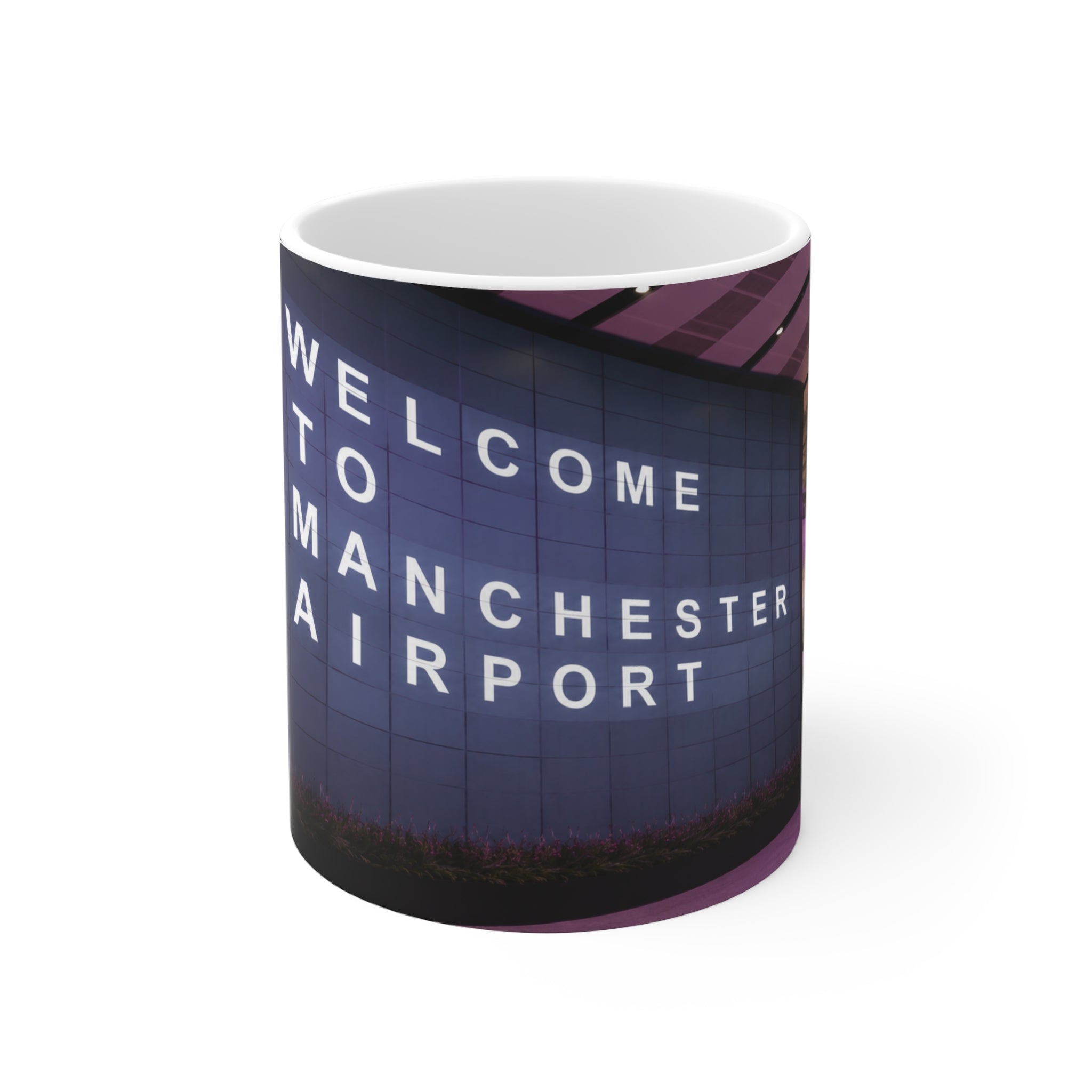 Manchester Airport Welcome Mug — Ceramic Coffee Cup (11oz & 15oz)