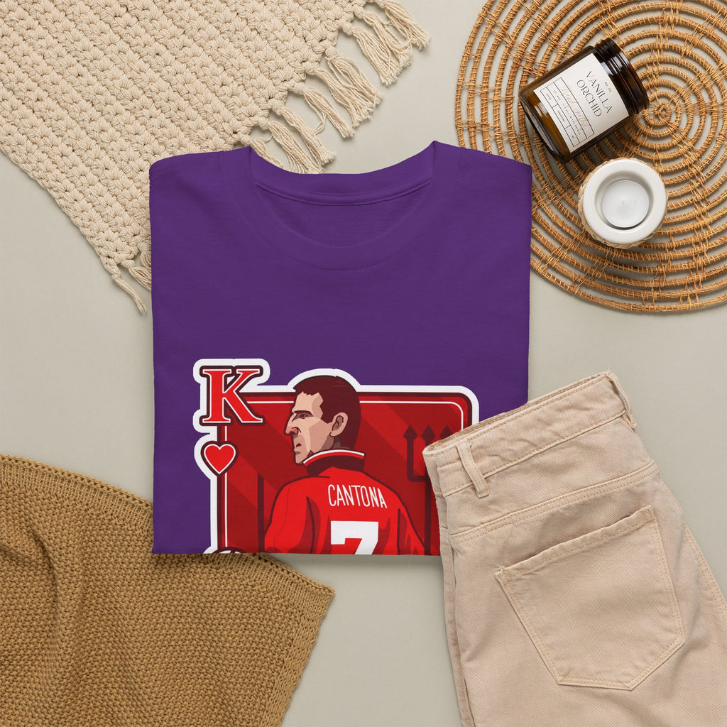 Cantona Playing Card Cotton T-Shirt / Tee — Number 7 Custom Jersey Design