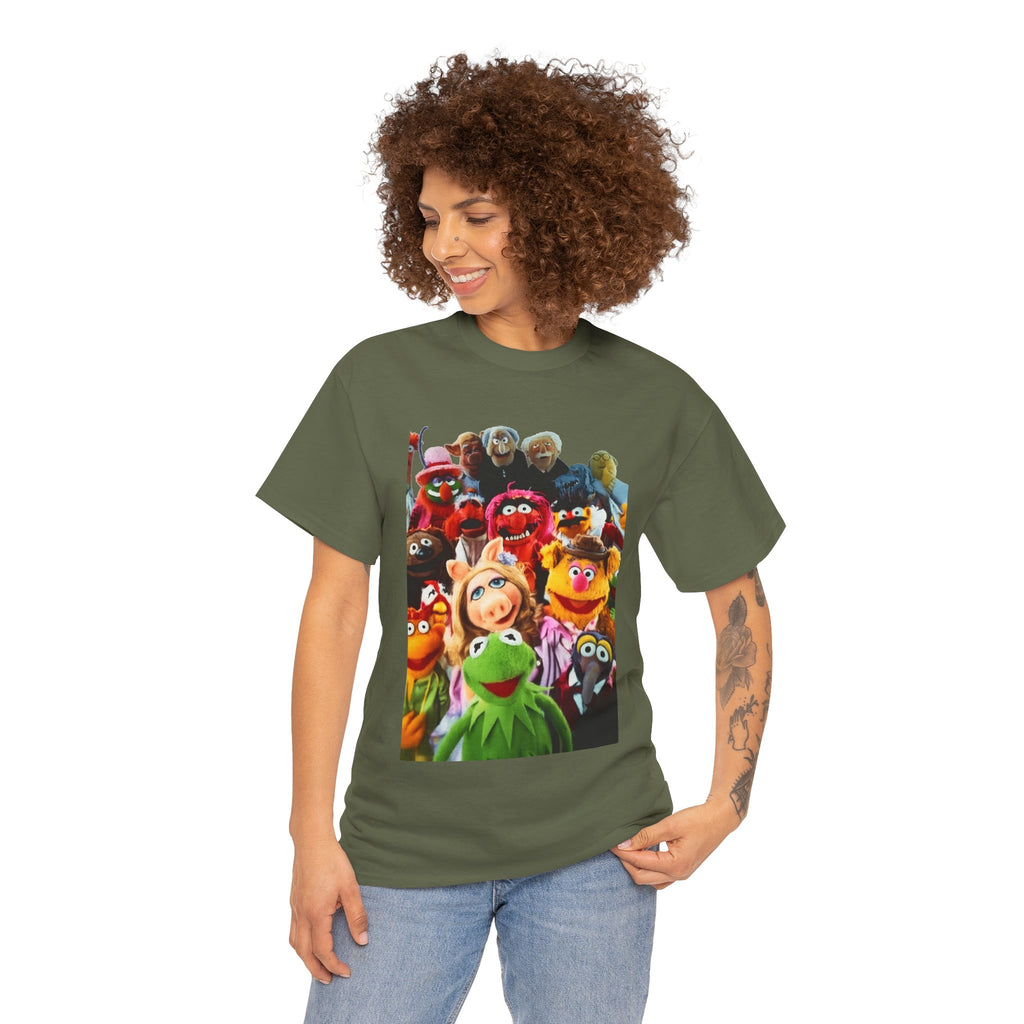 Muppets Puppet Ensemble Graphic Tee — Fun Family Cartoon Shirt