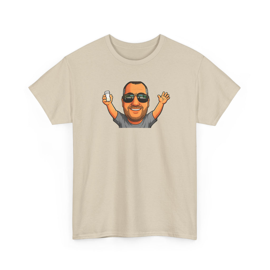 Funny Graphic T-Shirt — "I Have Absolutely No Intention of Behaving Myself" Cartoon Portrait Tee