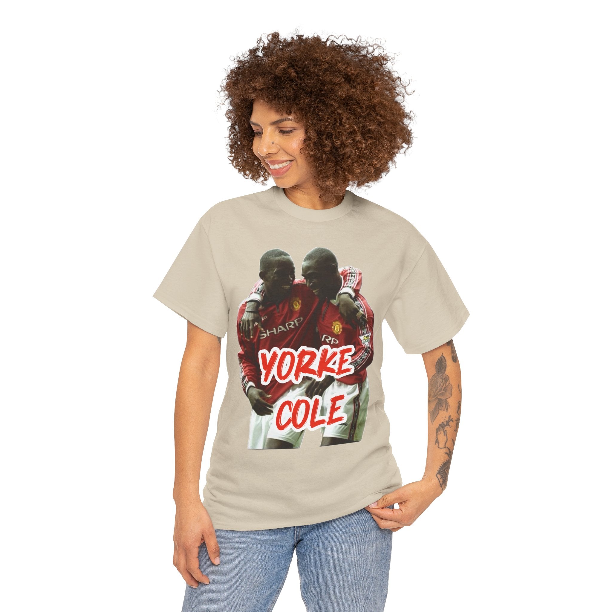 Yorke & Cole Manchester United Soccer Legends Graphic Tee — 'Yorke Cole' Retro Football Shirt