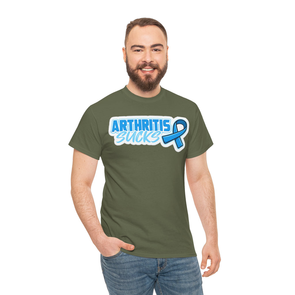 Arthritis Sucks T-Shirt with Awareness Ribbon — Arthritis Support Tee