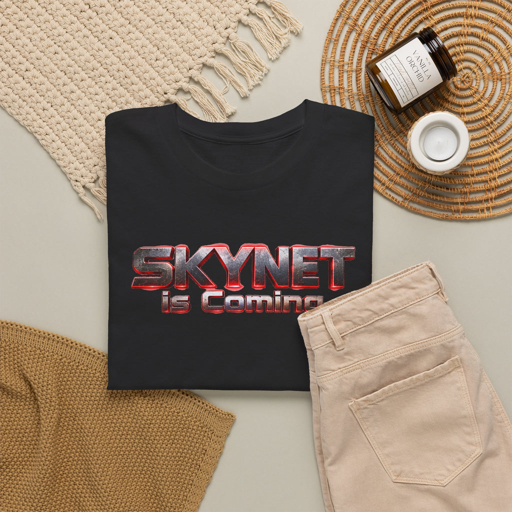 Skynet Is Coming T‑Shirt — 'AI Will Destroy the World' Dystopian Graphic Tee